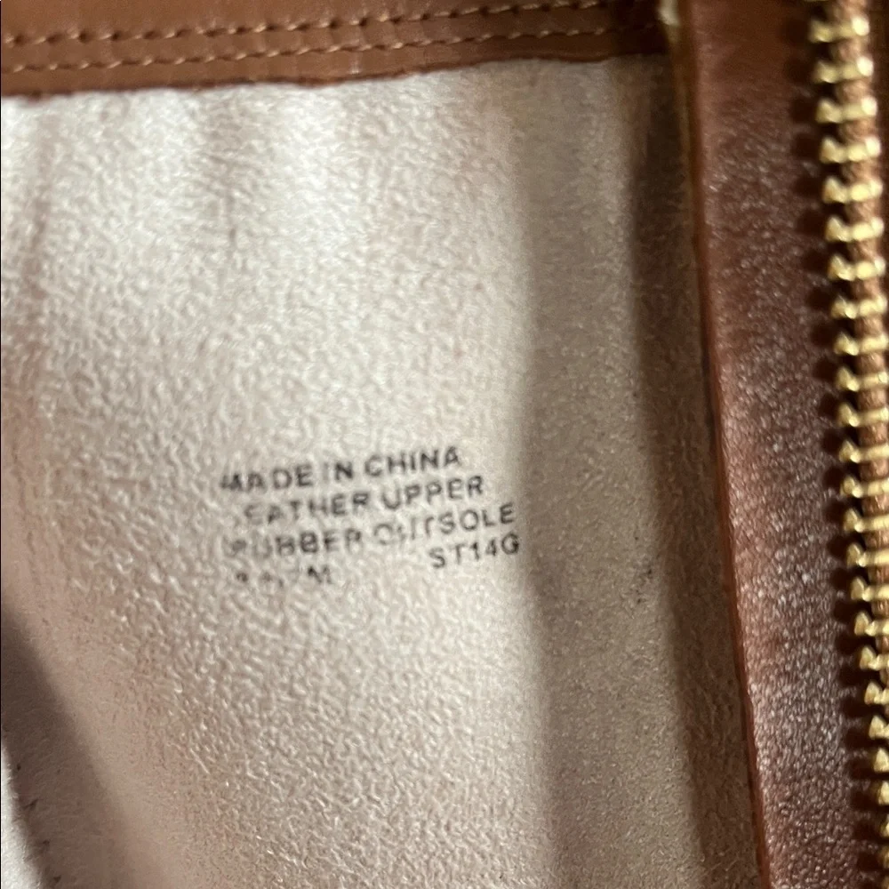 Michael Kors Cognac Brown Leather Riding Boots